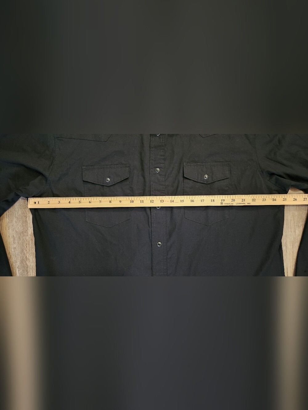 Vintage Wrangler Black Casual Western Button-Down Pearl Snap Shirt XL - Picture 5 of 6